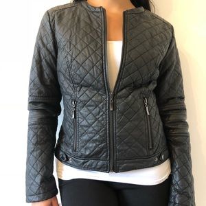 Max Jeans Black Leather Jacket